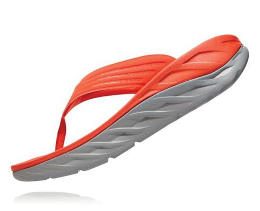 Sandalias Hoka One One Hombre Rojos - Ora Recovery Flip - ZPSQ21935